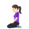 Woman Kneeling- Light Skin Tone emoji on Emojione